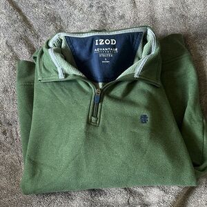 IZOD Forest Green Quarter-Zip Pullover